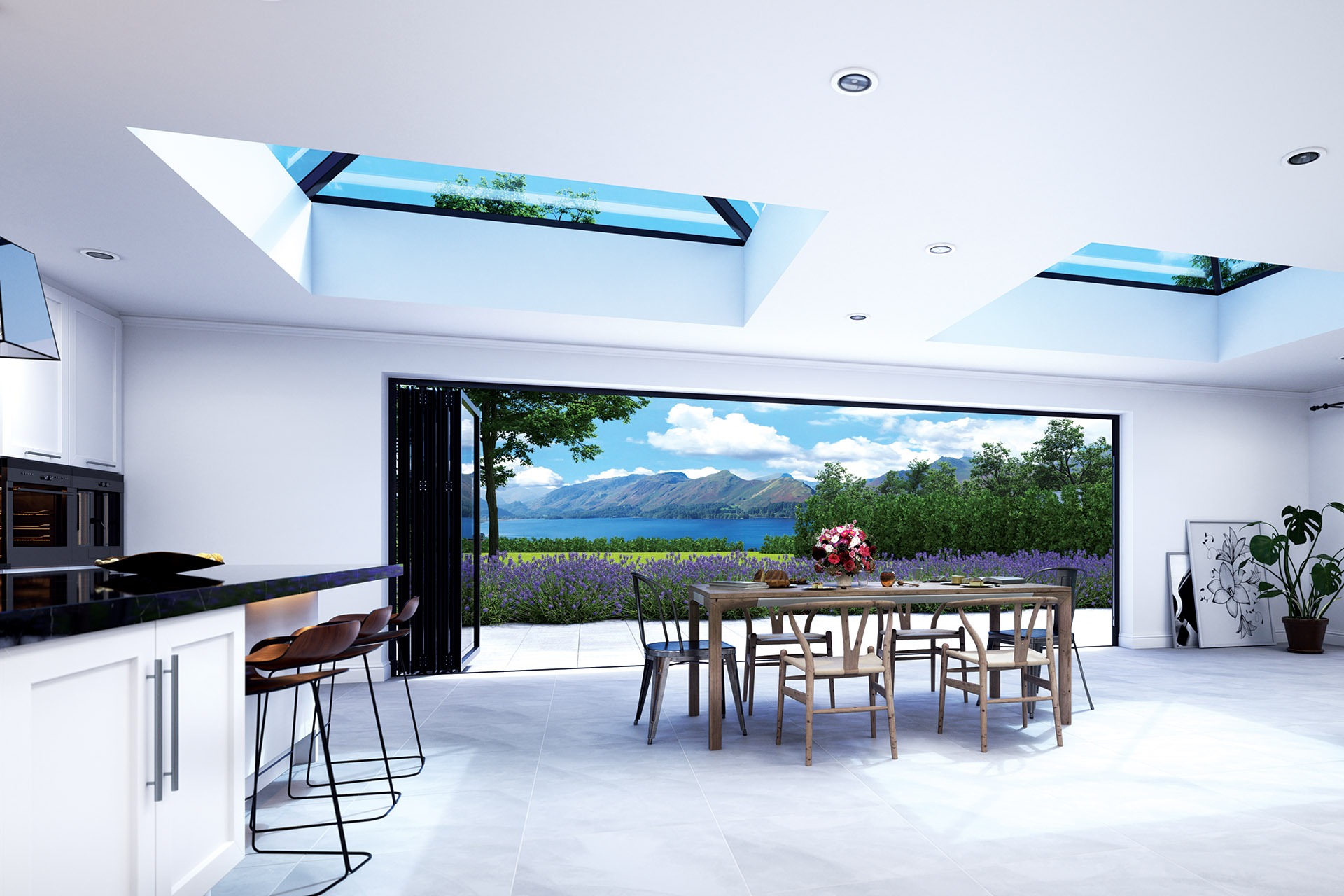 Bi-folding-doors-and-roof-lanterns
